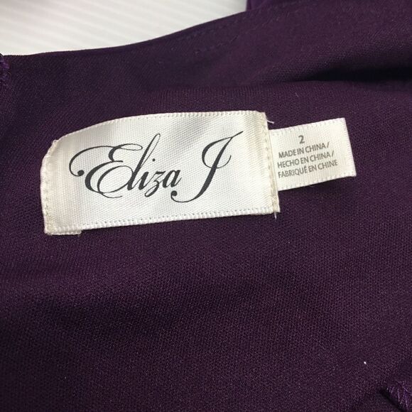 Eliza J Beaded Sleeve Ruched Jersey Gown (G5) - Picture 8 of 8